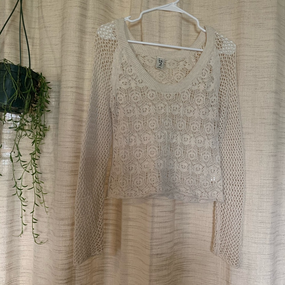 Crochet cropped sweater